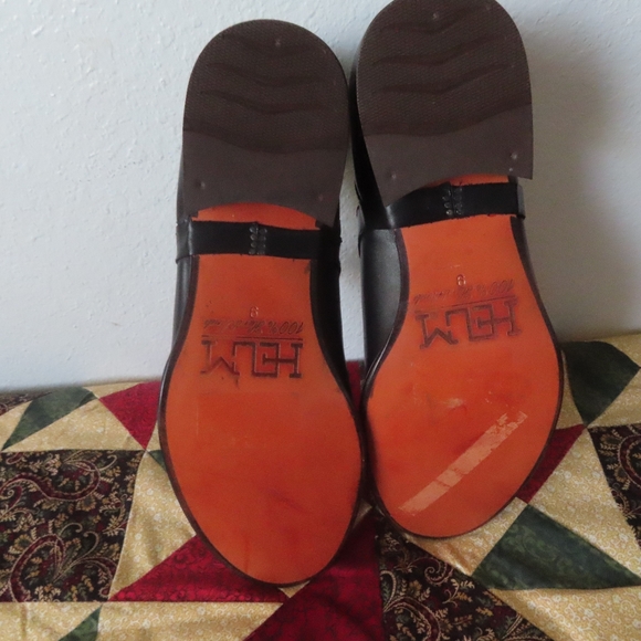 helm slip on black leather shoes sz 9 - Picture 7 of 8